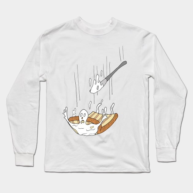 flying butter bread Long Sleeve T-Shirt by gazonula